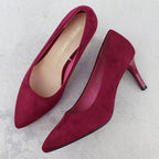 Women's fuchsia suede pumps, Sergio Leone 1336 Footwear Your Sports Performance