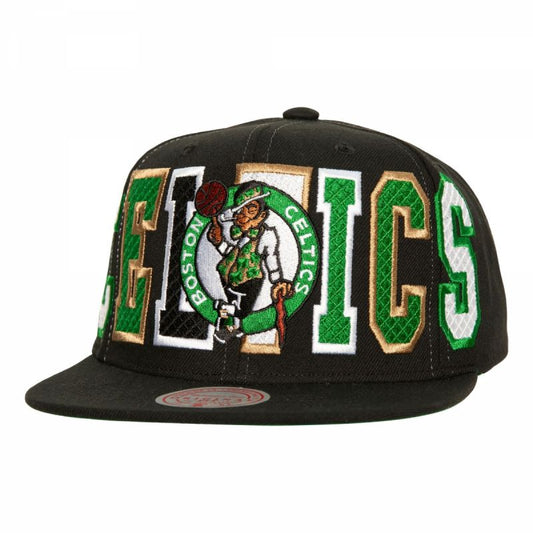 Mitchell &amp; Ness Varsity Bust Snapback Boston Celtics Cap HHSS6461-BCEYYPPPBLCK Clothing/Basketball/Mitchell & Ness Your Sports Performance