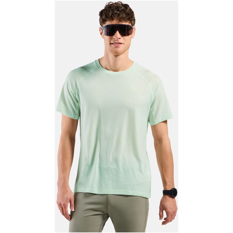 Men's Odlo X-ALP PW 115 crew-neck short-sleeve T-shirt, green