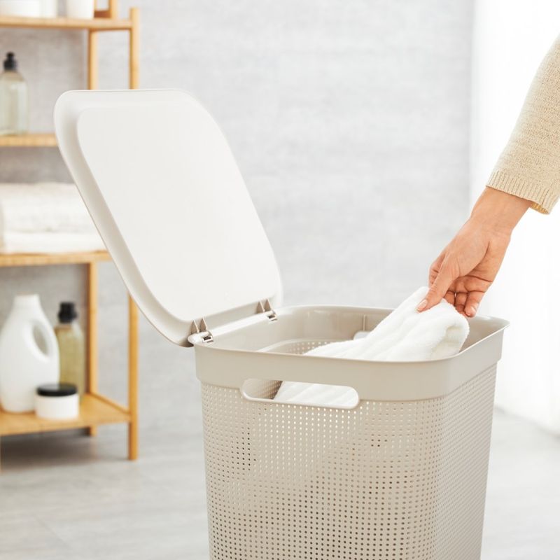 ROTHO Laundry basket 50L BRISEN black Dla zwierząt/Miski, pojemniki i poidełka (uniwersalne) Your Sports Performance