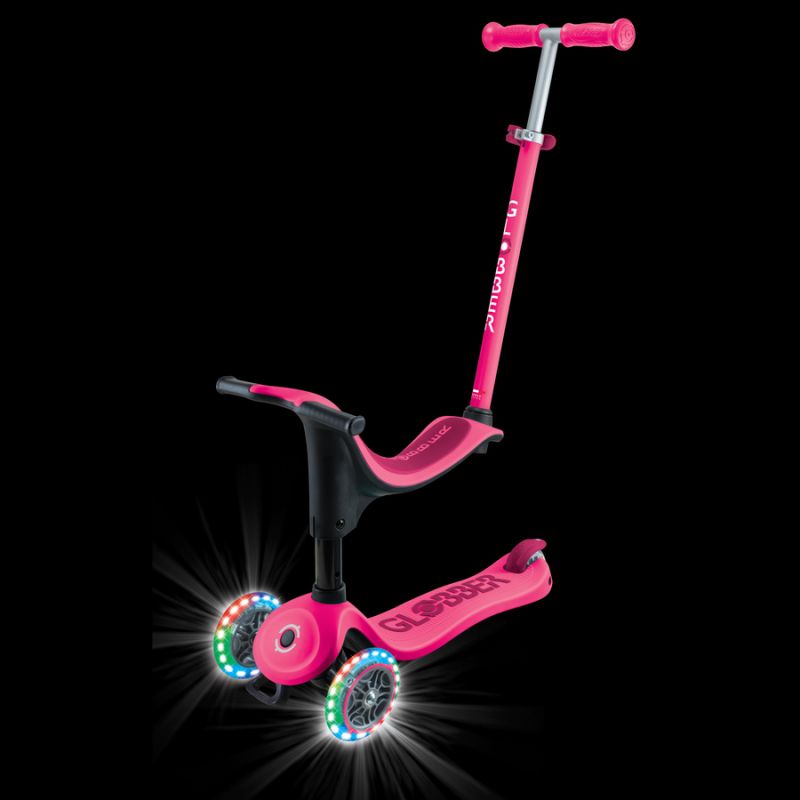Scooter with seat GO•UP SPORTY LIGHTS (452-610-4 S) Accessories/Skating/Hulajnogi/Traditional/For kids/Globber Your Sports Performance