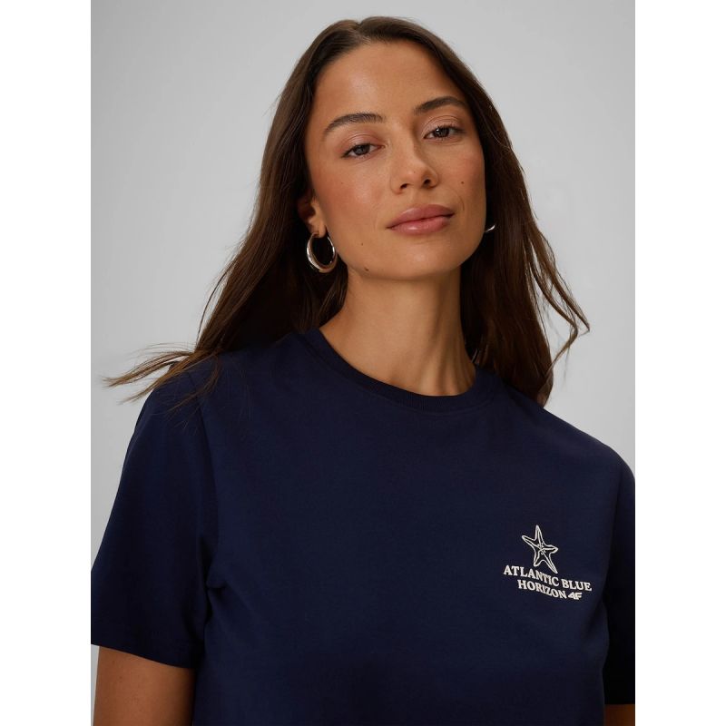 Women's relaxed printed T-shirt 4F 4FRSS26TTSHF4021-31S 4f