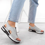 Rieker W RKR686 metallic comfortable slip-on sandals Rieker
