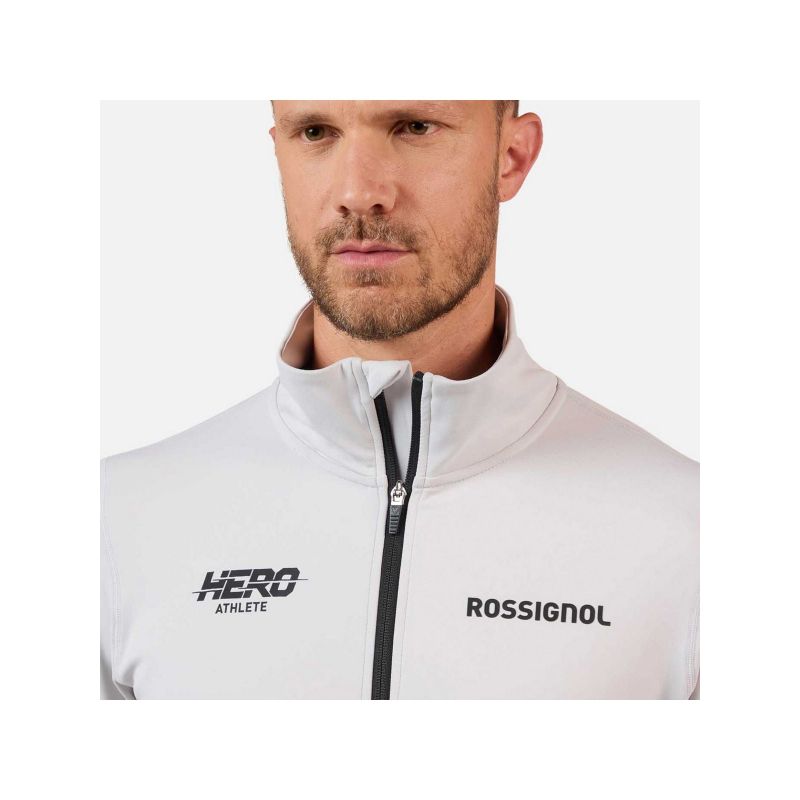 ROSSIGNOL Men's Hero Mid Layer Stretch Jkt Sweatshirt Gray
