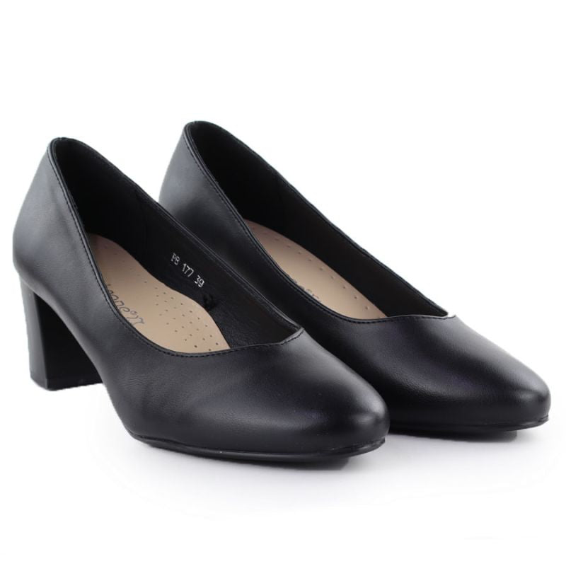 Women's black low-heel pumps Sergio Leone PB177 Footwear Your Sports Performance