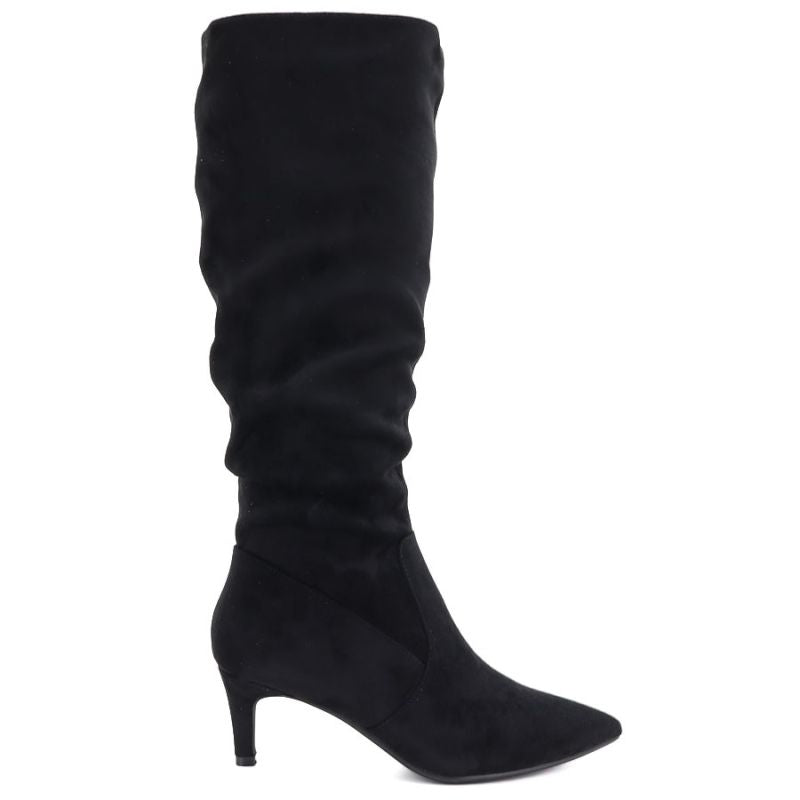 Sergio Leone KZ-28 Black Suede Insulated Low Heel Boots