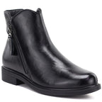 Women’s insulated black leather ankle boots Potocki JE19485ac