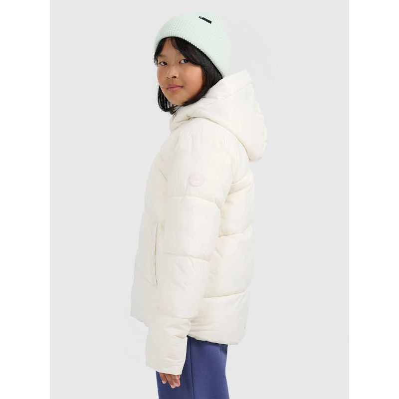 Girls' down jacket with synthetic filling 4F 4FJRAW25TDJAF0825-10S *Kategoria tymczasowa Your Sports Performance
