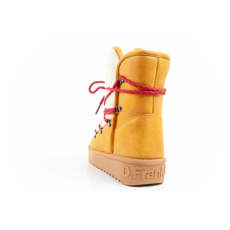 D.Franklin women's winter snow boots, fashionable fur lining, mustard color D.Franklin