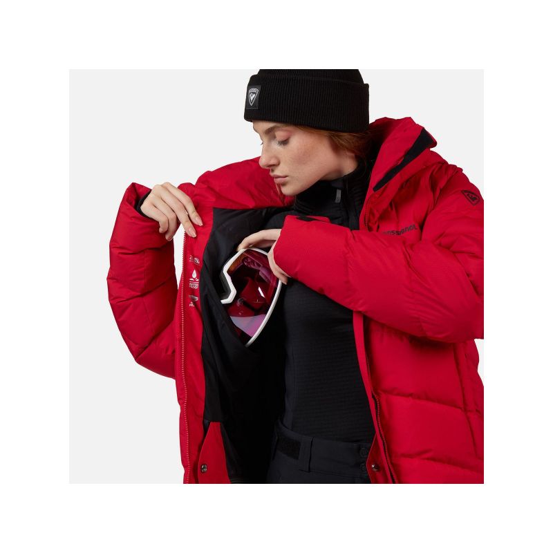 ROSSIGNOL W WISPILE RIPSTOP DOWN JKT women's ski jacket red