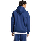 Men's adidas Essentials 3-Stripes Fleece Full-Zip Hoodie Navy Blue KY4144