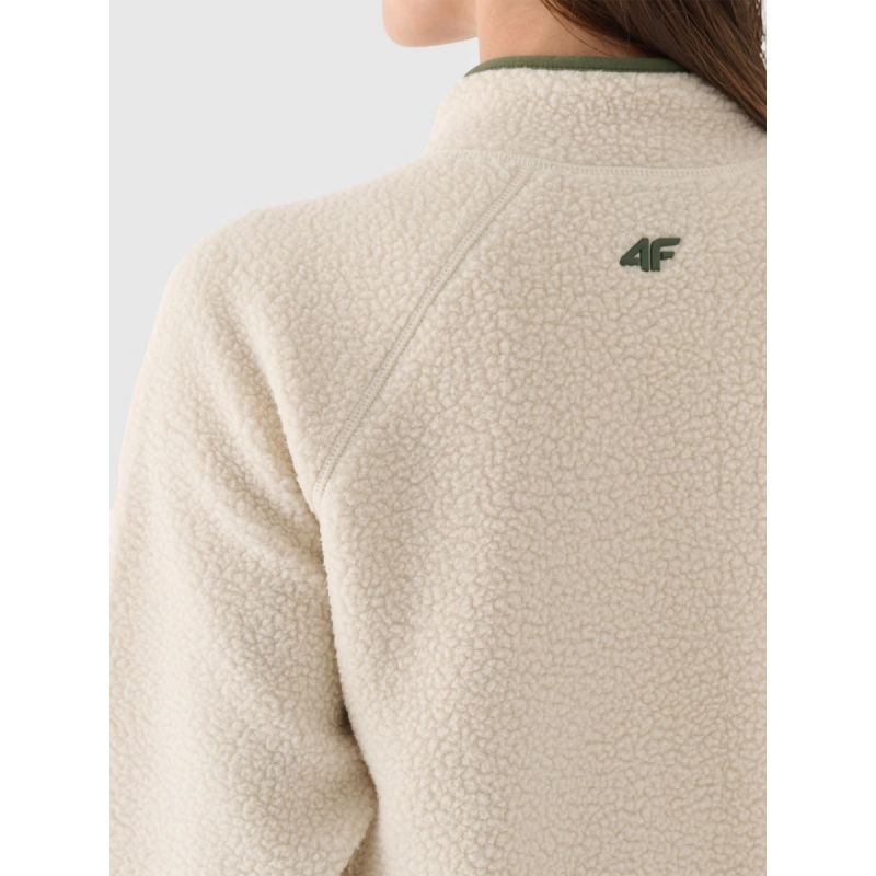 Women's sherpa fleece with stand-up collar 4F 4FRAW24TFLEF362-12S *Kategoria tymczasowa Your Sports Performance