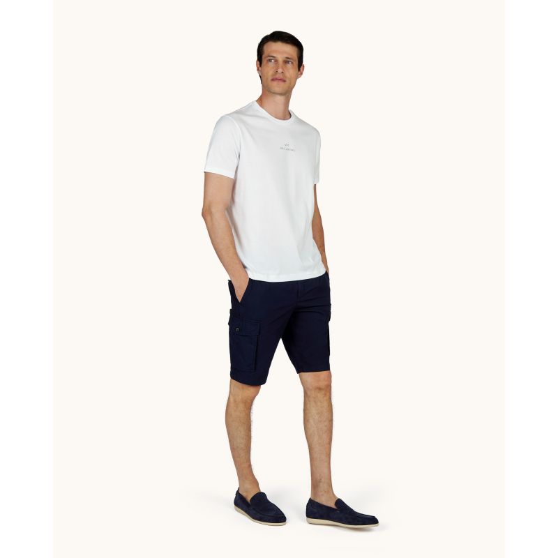 Paul&Shark Men's Cotton T-shirt White and Gold 99311008-10E - Classic Cut, Logo