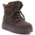 Women's chocolate platform snow boots Big Star UU274191