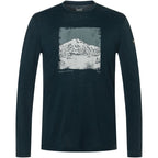 Men’s SUPER.NATURAL M LITHOGRAPHY MOUNTAIN LS Long-Sleeve Top, navy