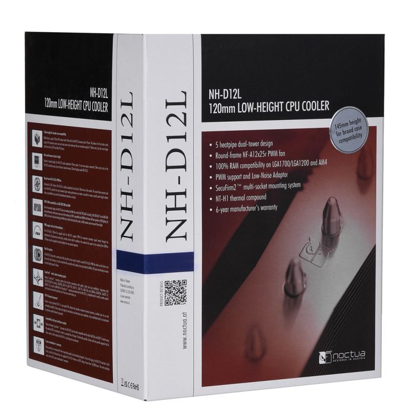 NOCTUA NH-D12L CPU Cooler Chłodzenie/Chłodzenie CPU Your Sports Performance