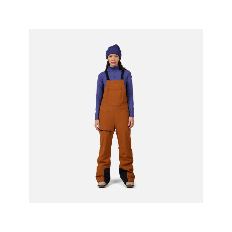 ROSSIGNOL W Outerlimits Insulated Bib Women's Ski Pants Brown