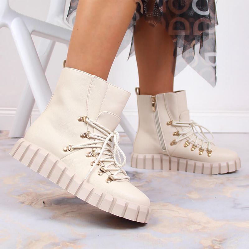 Insulated platform boots Potocki W WOL108B beige Footwear/Outdoor/Potocki Your Sports Performance