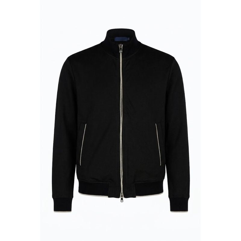 Paul&Shark men's cotton and lyocell zip-up sweatshirt, black (26411809-11)