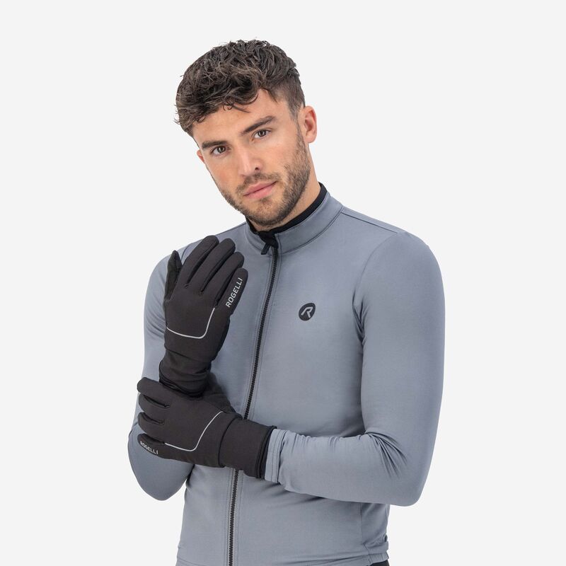 Rogelli ESSENTIAL winter gloves black 2XL Rogelli/Rower/Men/Akcesoria/Rękawiczki Zimowe Your Sports Performance