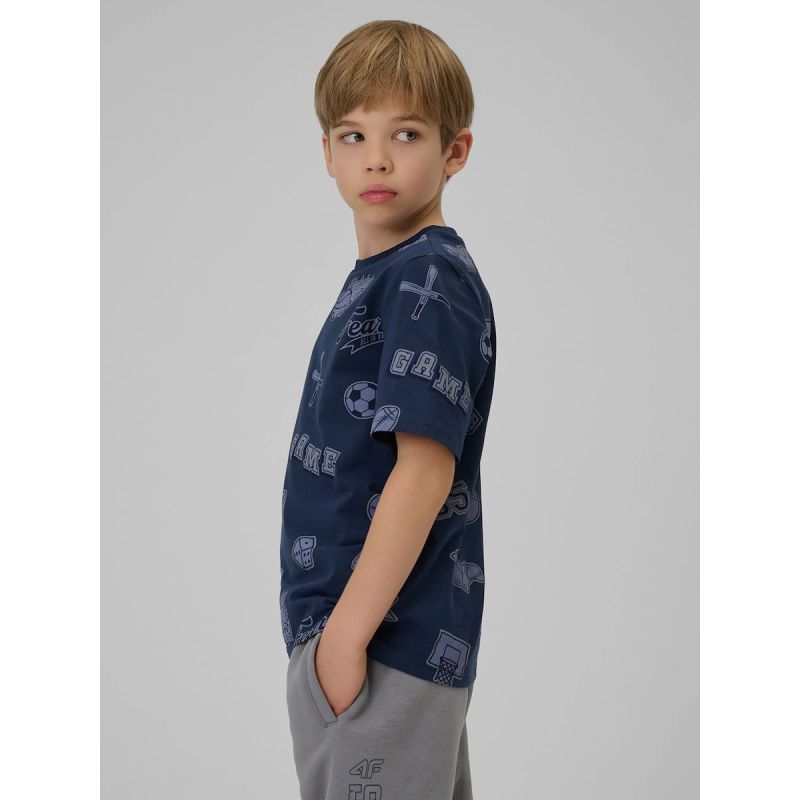 Boy's regular printed T-shirt 4F 4FJRSS26TTSHM3466-31A 4f