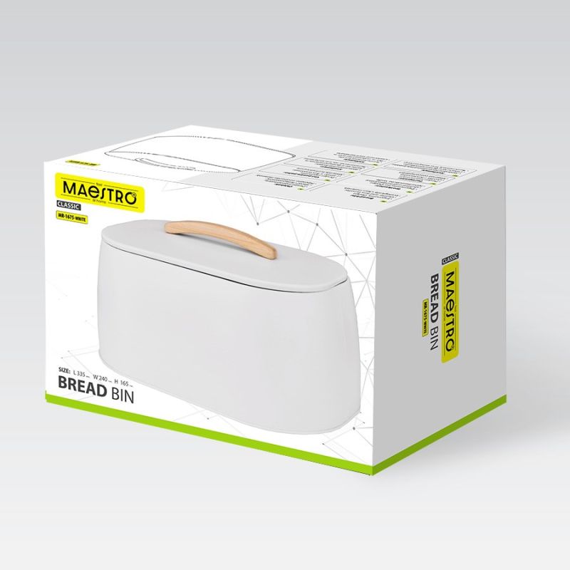 Bread box MR-1675-WHITE MAESTRO AGD - Produkty/Pojemniki na żywność (z metalu) Your Sports Performance