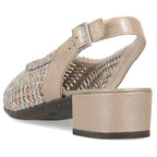 Women's metallic beige sandals Rieker 47078-90 Rieker