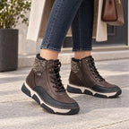 Waterproof Women’s Brown Platform Ankle Boots Rieker 45956-25