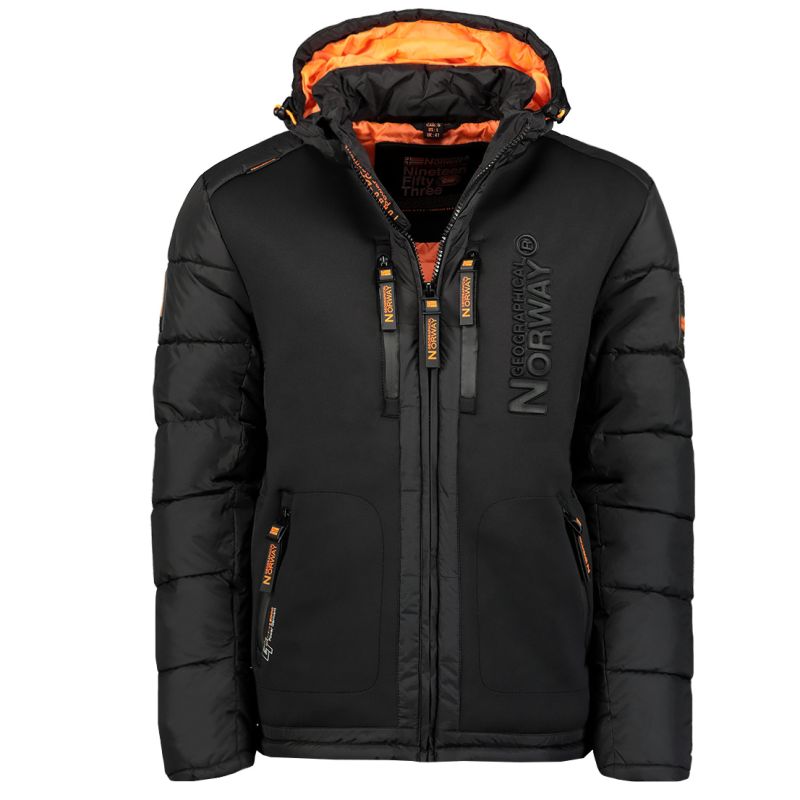 Geographical Norway BEACHWOOD BLACK-FORANGE DB MEN 068 BS4 BLACK men's jacket (WU6631H/GN-NOIR) In preparation Your Sports Performance