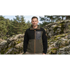 Men’s Fleece Jacket Geographical Norway TARLEY BLACK DB MEN 0124 (WZ8068H/GN-BLACK)