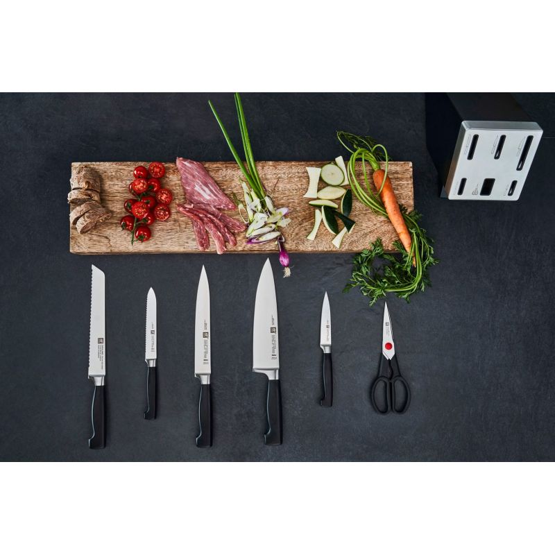 ZWILLING Four Star 35145-007-0 Self-Sharpening Knife Set, 7 Pieces, Black AGD - Produkty/Sztućce i przybory kuchenne Your Sports Performance