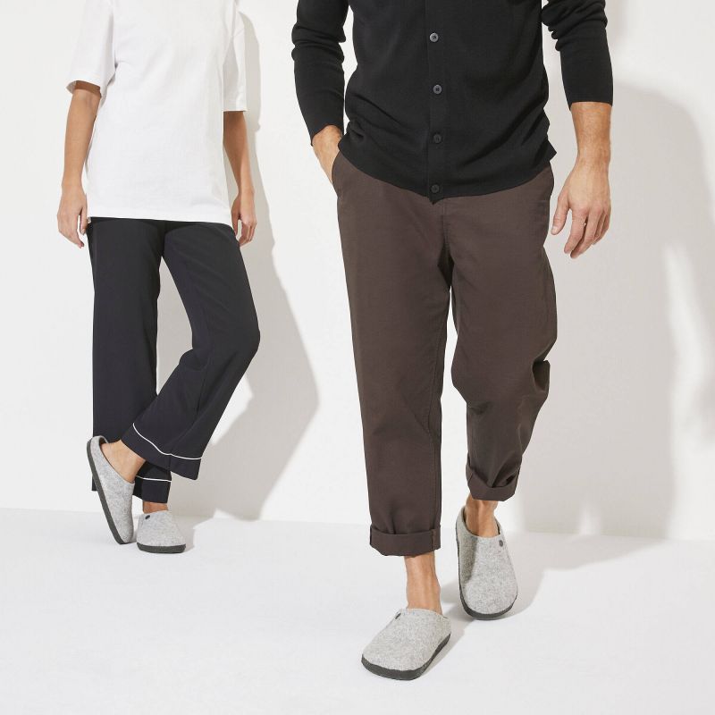 Birkenstock Zermatt Cozy Home Light Gray Wool Felt Slippers Regular Wide (1015080) In preparation Your Sports Performance