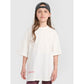 Oversized T-shirt with print for girls 4F 4FJRAW25TTSHF3187-11S *Kategoria tymczasowa Your Sports Performance