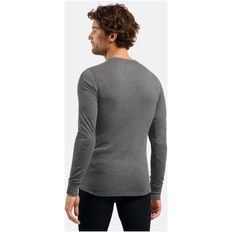 Odlo BL TOP crew neck s/s ACTIVE WARM long sleeve thermal underwear size S Dark Gray Odzież militarna/Bielizna termoaktywna Your Sports Performance