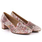 Women's openwork high-heeled shoes, multicolor Potocki 26-12393 Potocki