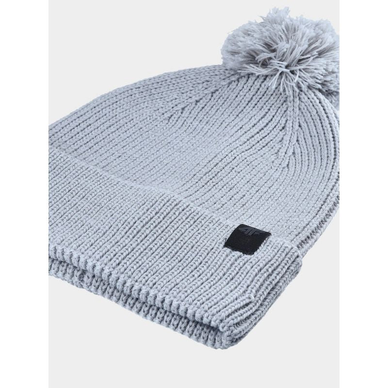 Unisex winter hat with pompom 4F 4FWAW24ACAPU472-27S