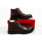 Lee Cooper men's shoes elegant brown leather insulated ankle boots