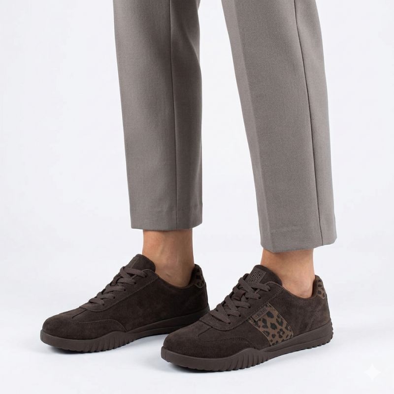 Women's brown suede sneakers Big Star TT274265 Big Star