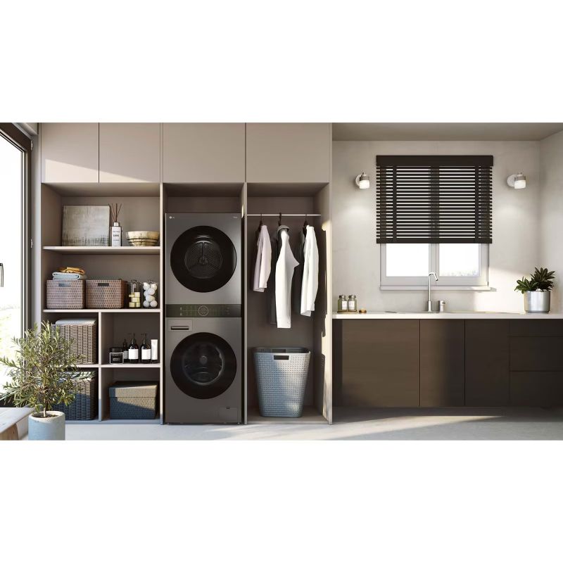 WashTower LG WT1210BBF 12/10kg AI DirectDrive washer-dryer with TurboWash heat pump, black AGD - Produkty/Pralko suszarki wolnostojące Your Sports Performance