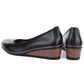 Women's black wedge shoes Vinceza 58628 Vinceza