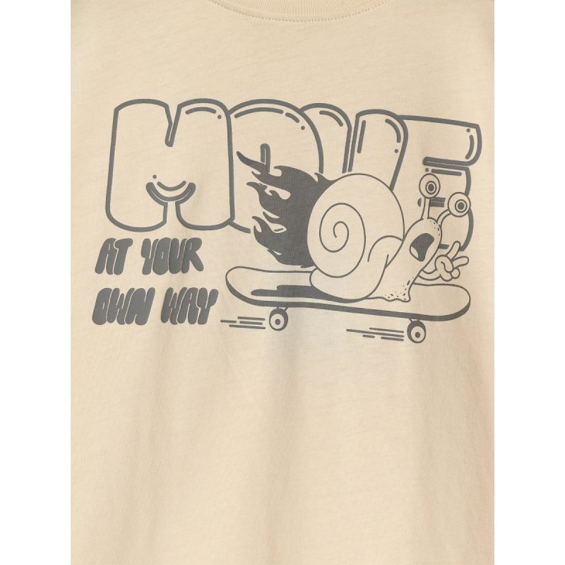 Boy's oversize T-shirt with print 4F 4FJRAW25TTSHM3208-12S *Kategoria tymczasowa Your Sports Performance