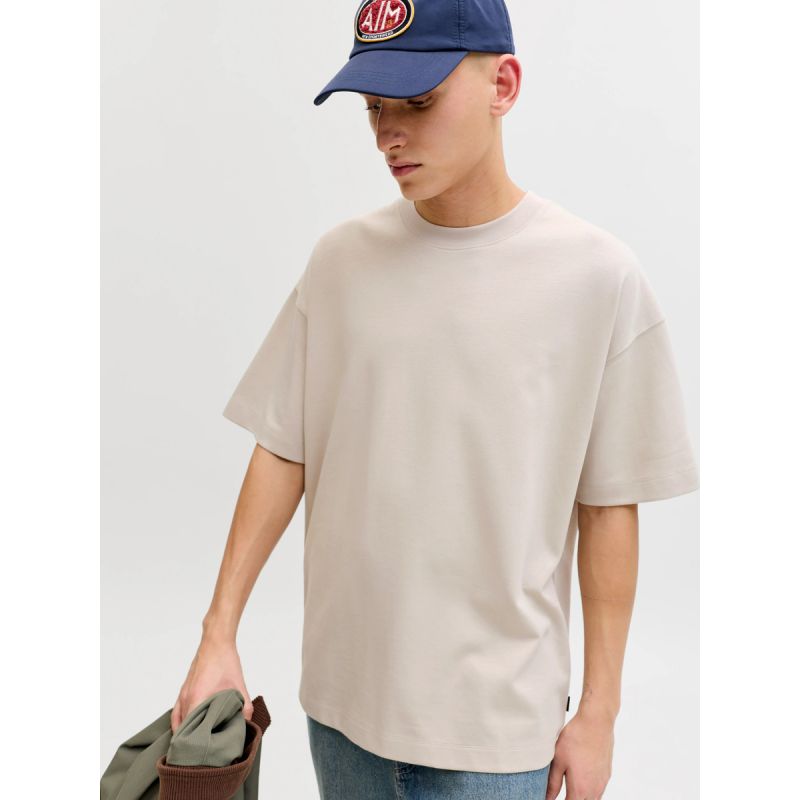 Jack&Jones men's t-shirt JJEBARRON TEE SS O-NECK NOOS 12298906 MOONBEAM Jack&Jones