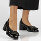 Black patent leather pumps on a block heel Filippo DP6960 Filippo