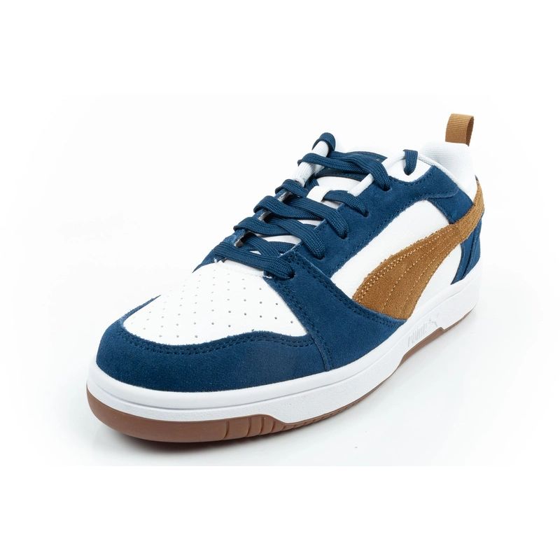 Puma Rebound v6 men's sports sneakers fashionable comfortable white navy brown Puma
