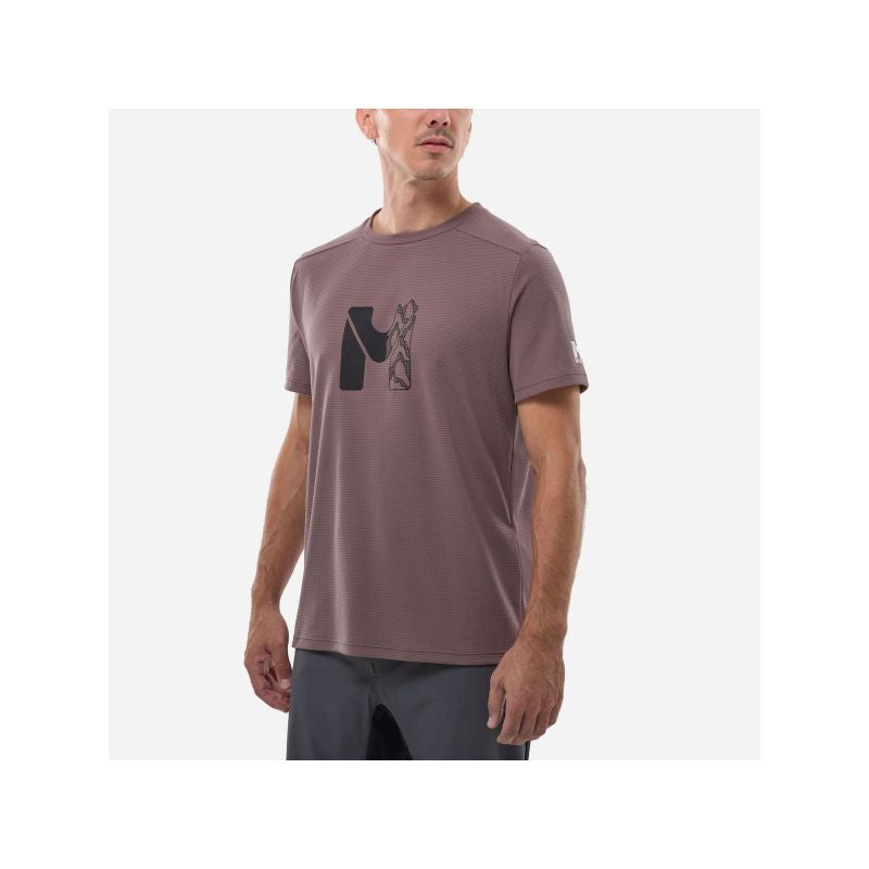 MILLET Kamet Map Ts Ss M purple plum men's t-shirt