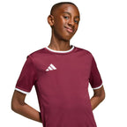 adidas Entrada 26 Jersey burgundy kids' T-shirt JZ2530