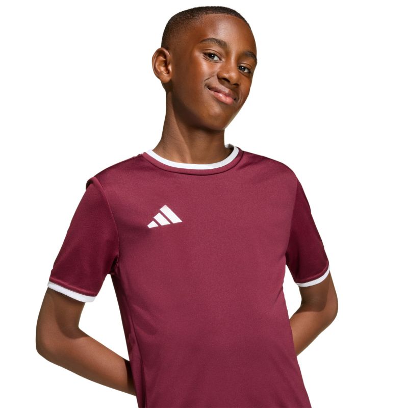 adidas Entrada 26 Jersey burgundy kids' T-shirt JZ2530