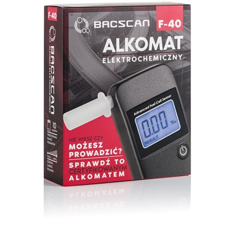BACSCAN F-40 breathalyzer (electrochemical) Elektronika i akcesoria/Alkomaty Your Sports Performance