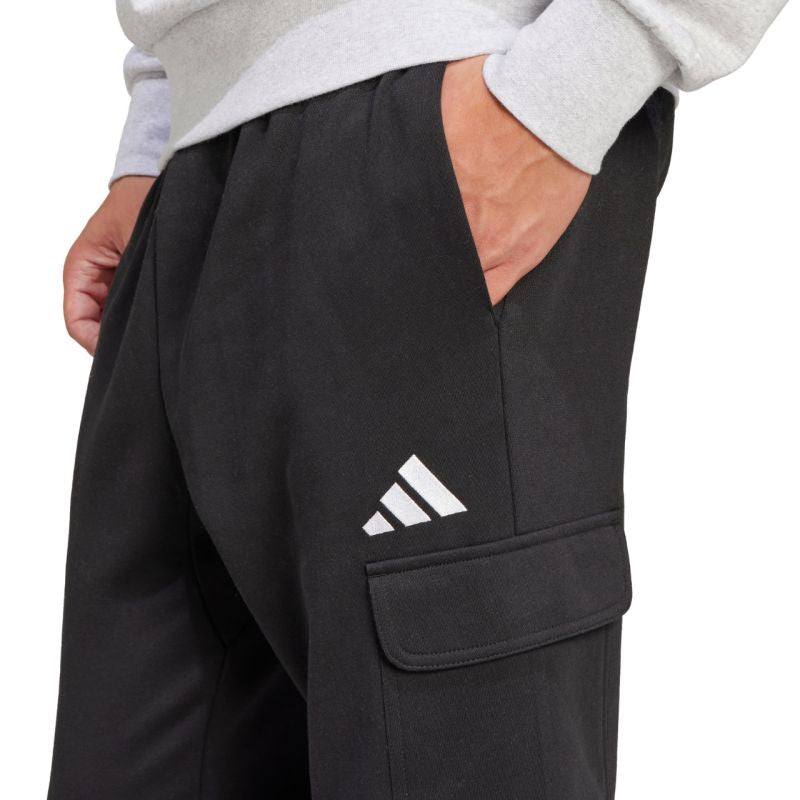 Men's adidas Essentials Feelcozy Fleece Cargo Pants Black JE3820 In preparation Adidas
