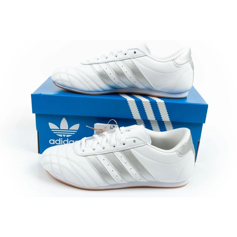 Adidas women's sports shoes Taekwondo Lace white fashionable leather adidas